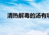 清热解毒的汤有哪些（六款汤清热解毒）