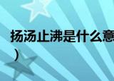 扬汤止沸是什么意思（词语扬汤止沸什么意思）
