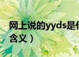 网上说的yyds是什么意思（网上说的yyds的含义）