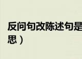 反问句改陈述句是什么意思（陈述句是什么意思）