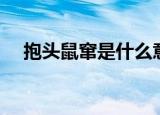 抱头鼠窜是什么意思（抱头鼠窜指什么）