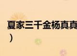 夏家三千金杨真真的扮演者（杨真真的扮演者）