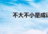 不大不小是成语吗（不大不小造句）