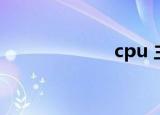  cpu 主要性能指标