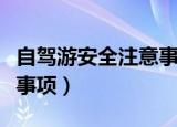 自驾游安全注意事项（自驾游有哪些安全注意事项）