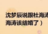 沈梦辰说跟杜海涛该结婚了a（沈梦辰说跟杜海涛该结婚了）