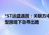*ST运盛遇困：关联方中医药债权债务问题引监管问询，转型困境下急寻出路