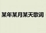 某年某月某天歌词（某年某月某天歌词介绍）