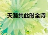 天涯共此时全诗（有关天涯共此时全诗）