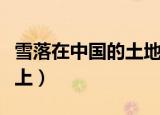 雪落在中国的土地上背景（雪落在中国的土地上）