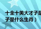 十全十美大才子是什么生肖?（十全十美大才子是什么生肖）