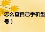 怎么查自己手机型号（如何查看自己的手机型号）