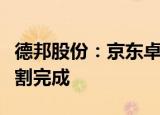 德邦股份：京东卓风全面要约收购公司股份交割完成