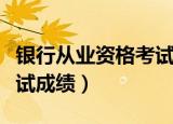 银行从业资格考试成绩查询（银行从业资格考试成绩）