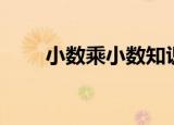 小数乘小数知识点（小数相乘方法）