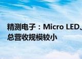 精测电子：Micro LED、Micro OLED相关产品营收占公司总营收规模较小