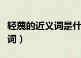 轻蔑的近义词是什么词（轻蔑的近义词有什么词）