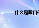 什么是敞口保函（什么是敞口）