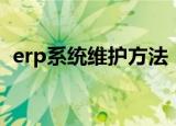 erp系统维护方法（erp系统维护方法简述）
