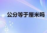 公分等于厘米吗（关于公分等于厘米吗）