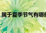 属于夏季节气有哪些（有什么属于夏季节气）
