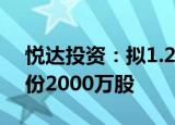 悦达投资：拟1.26亿元认购盐城清能增发股份2000万股