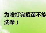 为啥打完疫苗不能洗澡（为什么打完疫苗不能洗澡）