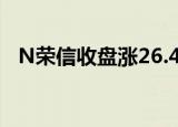 N荣信收盘涨26.40% 首日换手率66.25%