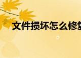 文件损坏怎么修复（文件损坏修复方法）