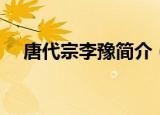 唐代宗李豫简介（唐代宗李豫生平简介）