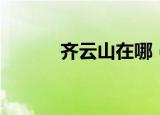 齐云山在哪（齐云山基本信息）