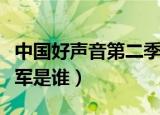 中国好声音第二季冠军（第二季中国好声音冠军是谁）