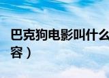 巴克狗电影叫什么（巴克狗电影传递了什么内容）