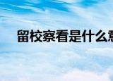 留校察看是什么意思（留校察看的含义）