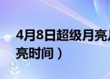 4月8日超级月亮几点几分出现（了解超级月亮时间）