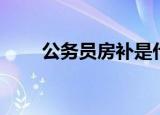 公务员房补是什么意思（公务员房）