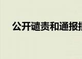 公开谴责和通报批评的区别（公开谴责）