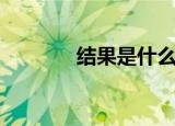 结果是什么意思（结果解释）