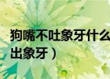 狗嘴不吐象牙什么意思（怎么理解狗口里吐不出象牙）