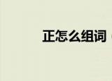正怎么组词（正的组词有哪些）