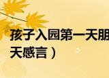 孩子入园第一天朋友圈（宝宝入园家长的第一天感言）