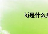 kj是什么兵种（kj是什么）