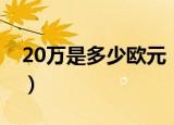 20万是多少欧元（20万欧元等于多少人民币）
