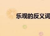 乐观的反义词（乐观是什么意思）