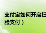 支付宝如何开启扫脸支付（支付宝怎样开启扫脸支付）