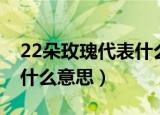 22朵玫瑰代表什么意思（22朵玫瑰具体代表什么意思）