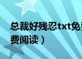 总裁好残忍txt免费下载（总裁好残忍全文免费阅读）