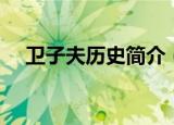 卫子夫历史简介（要知道的历史小常识）