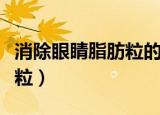 消除眼睛脂肪粒的小妙招（怎么消除眼睛脂肪粒）