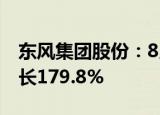 东风集团股份：8月新能源乘用车销量同比增长179.8%